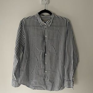Everlane Relaxed Air Shirt. Size 8. Blue/White Stripe.